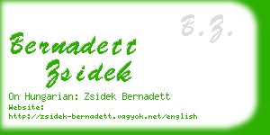 bernadett zsidek business card